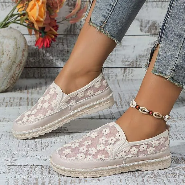 Women's Lace Slip-On Flat Shoes 36643174C