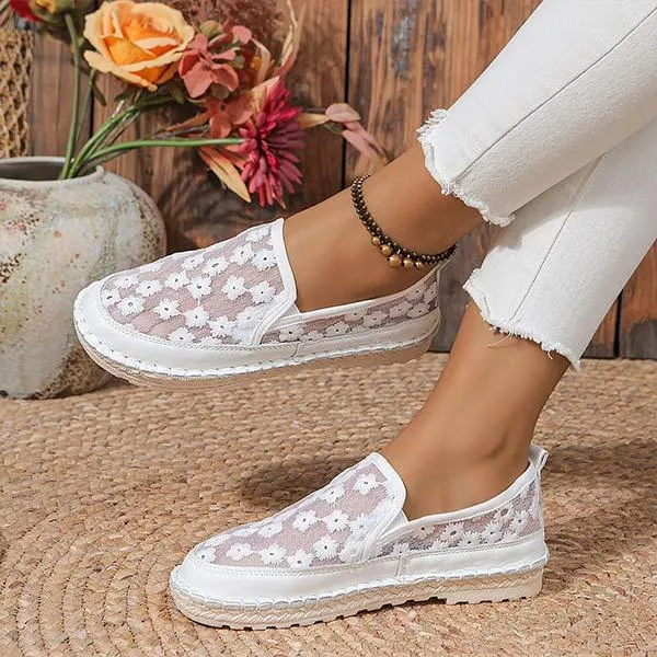 Women's Lace Slip-On Flat Shoes 36643174C