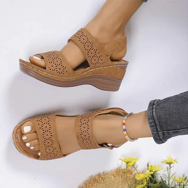Women's Peep-Toe Casual Wedge Sandals 20830598C
