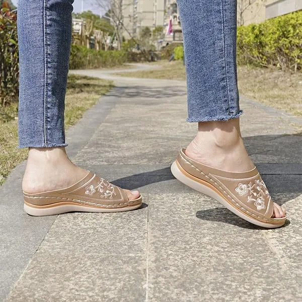 Women's Vintage Casual Embroidered Slippers 50736317S