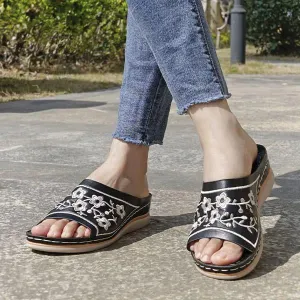 Women's Vintage Casual Embroidered Slippers 50736317S