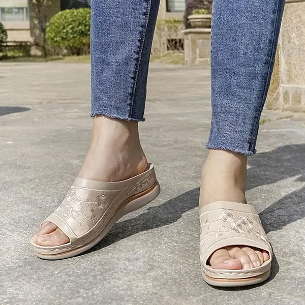 Women's Vintage Casual Embroidered Slippers 50736317S