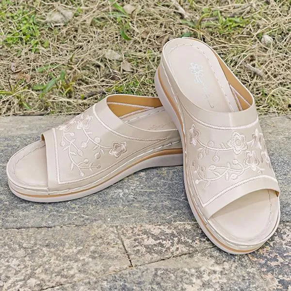 Women's Vintage Casual Embroidered Slippers 50736317S